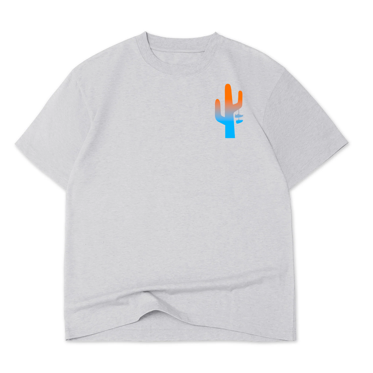 Manor "10 Years In Hangtime T-Shirt" Mens - Grey / Orange-Blue