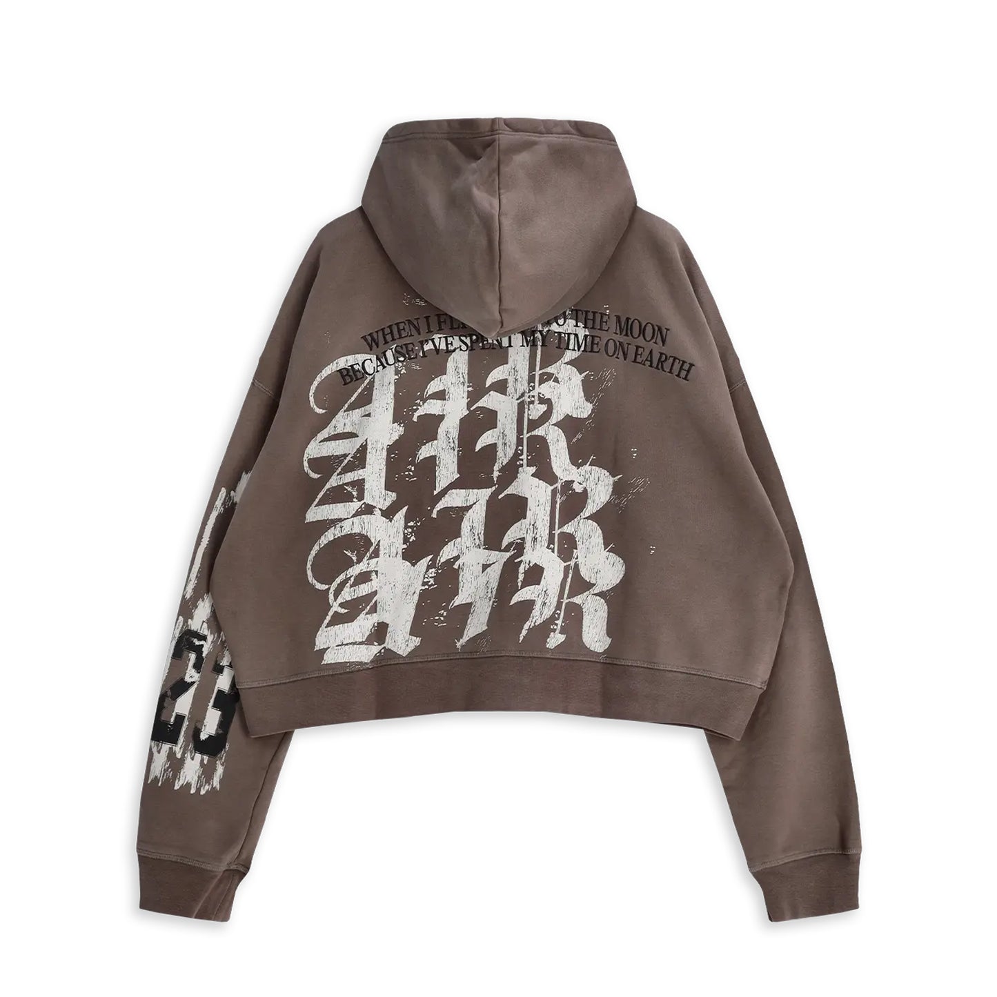 Jordan "Fleece Cropped Full-Zip Graphic Hoodie" Mens - Cave Stone
