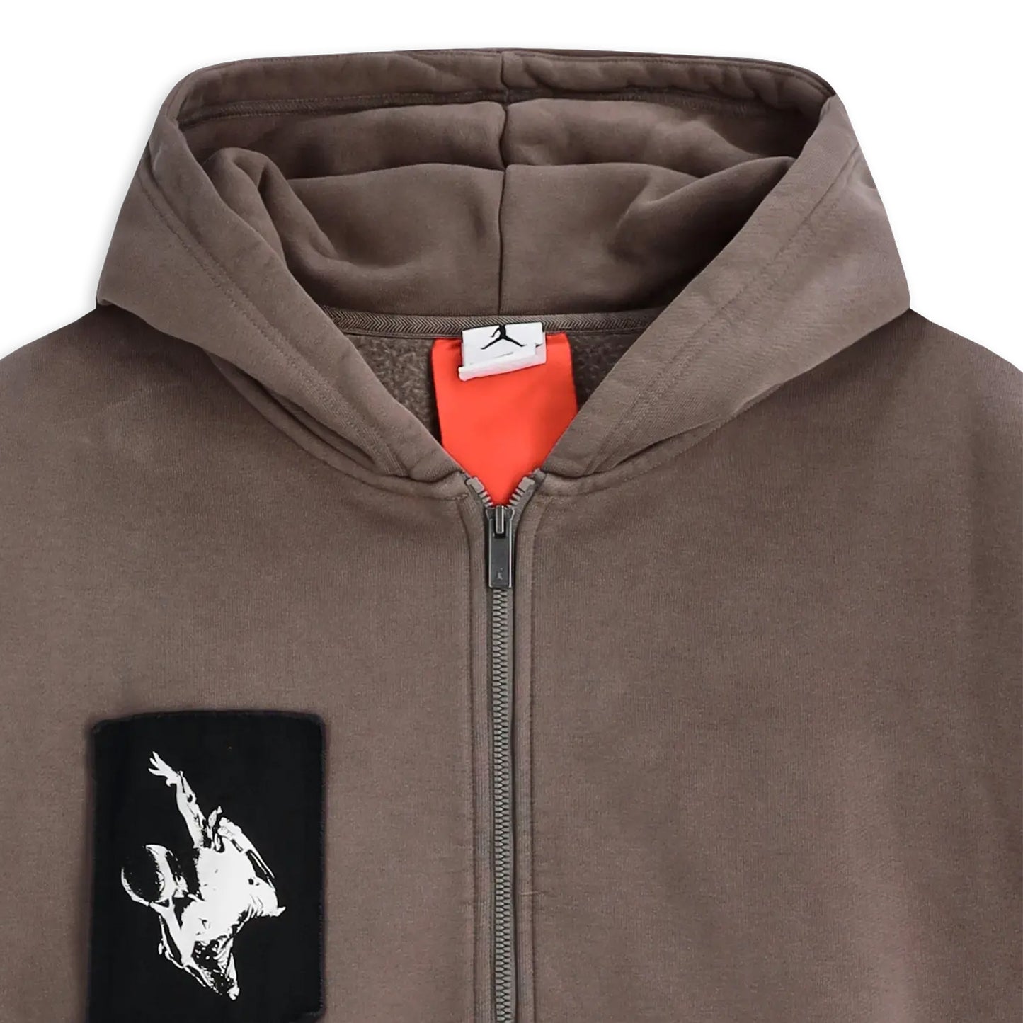 Jordan "Fleece Cropped Full-Zip Graphic Hoodie" Mens - Cave Stone