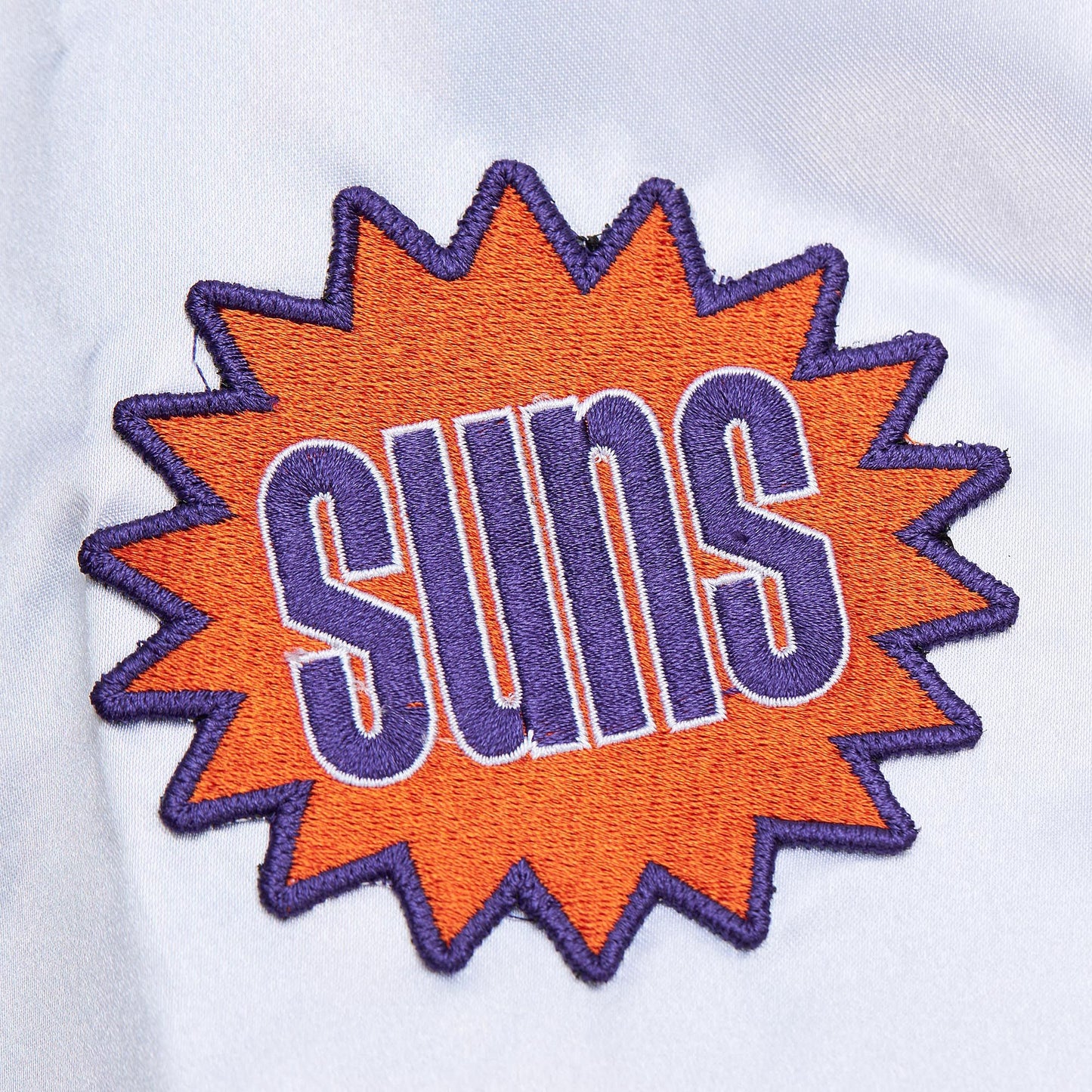 Mitchell & Ness x Manor "Phoenix Suns Jacket" M - Chalk White / Orange / Purple