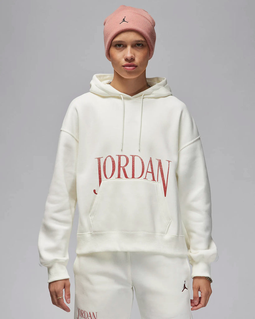 Jordan Brooklyn Fleece Pullover Hoodie W Sail Red Manor
