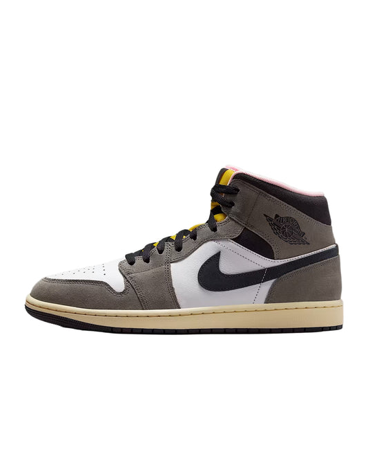 Air Jordan "1 Mid SE" M - White / Oil Grey