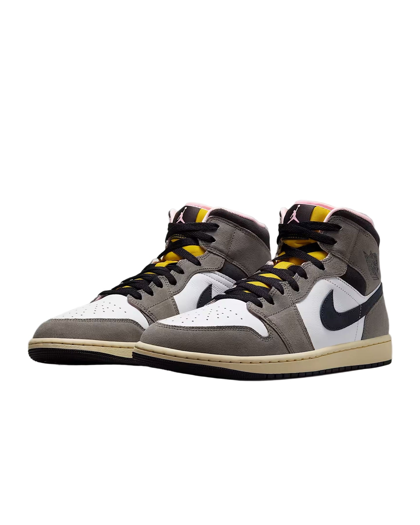 Air Jordan "1 Mid SE" M - White / Oil Grey