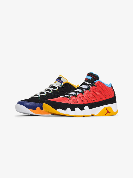 Air Jordan "9 Retro Low" Mens - Black / Challenge Red