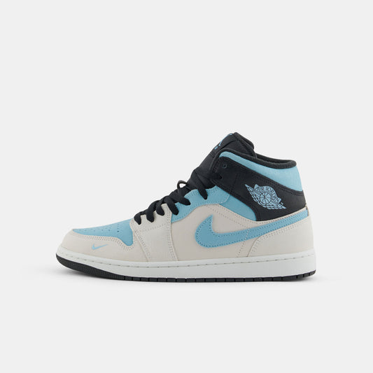 Air Jordan "1 Mid SE" M - Summit White / Blue Chill / Black