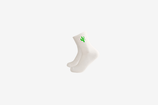 Manor "Campus Socks" - White / Volt