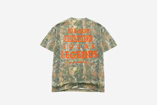 Manor "Local Legends" T-Shirt M - Tree Camo / Safety Orange