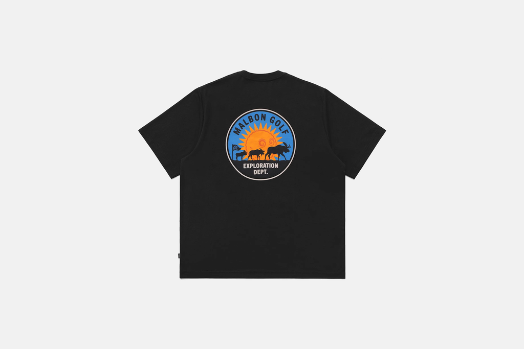 ■Malbon Golf■ Malbon Logo Point Round T-shirt BLACK Malbon 