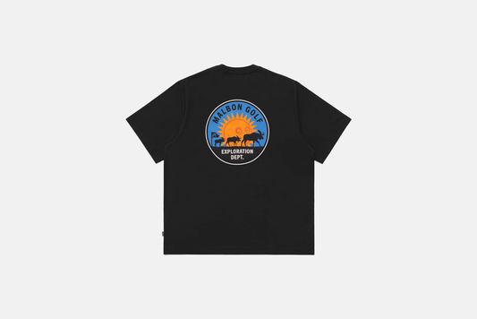 Malbon "Exploration Dept SS Tee" M - Black