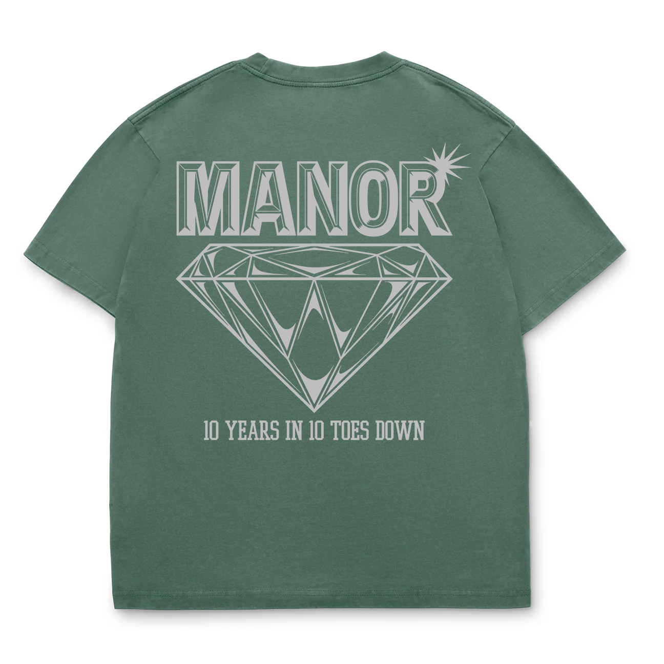 Manor "10 Years In Hangtime T-Shirt" Mens - Green