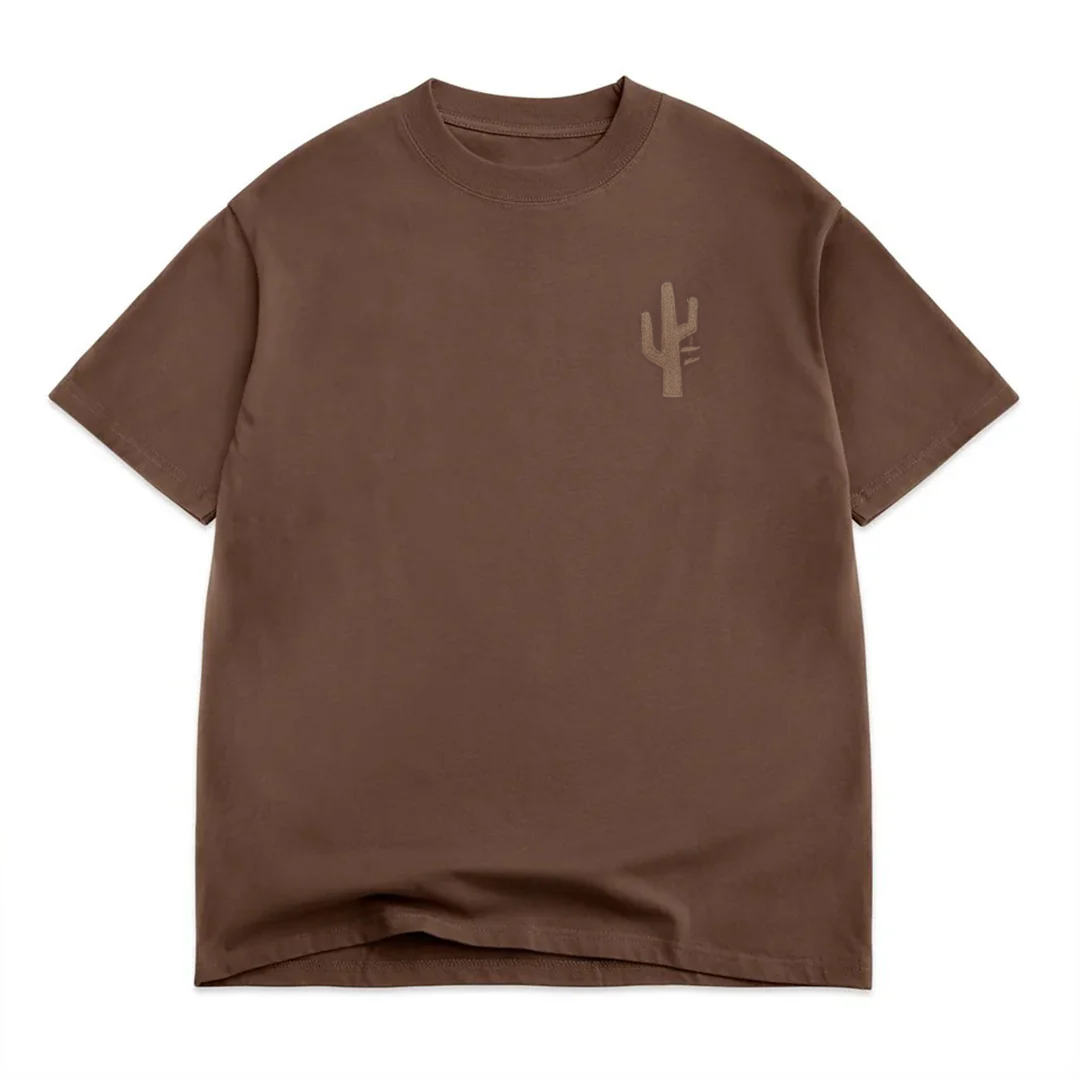 Manor "Hangtime Embroidered T-Shirt" Mens - Vintage Brown