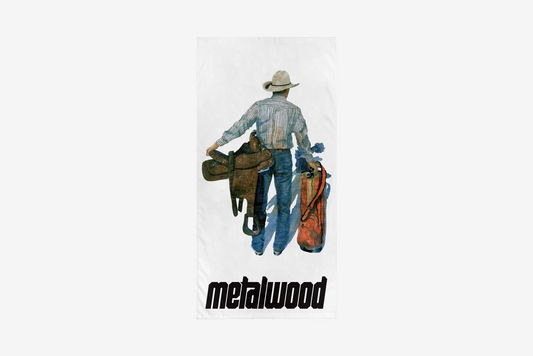 Metalwood Studio "Cowboy Caddie Towel"- White