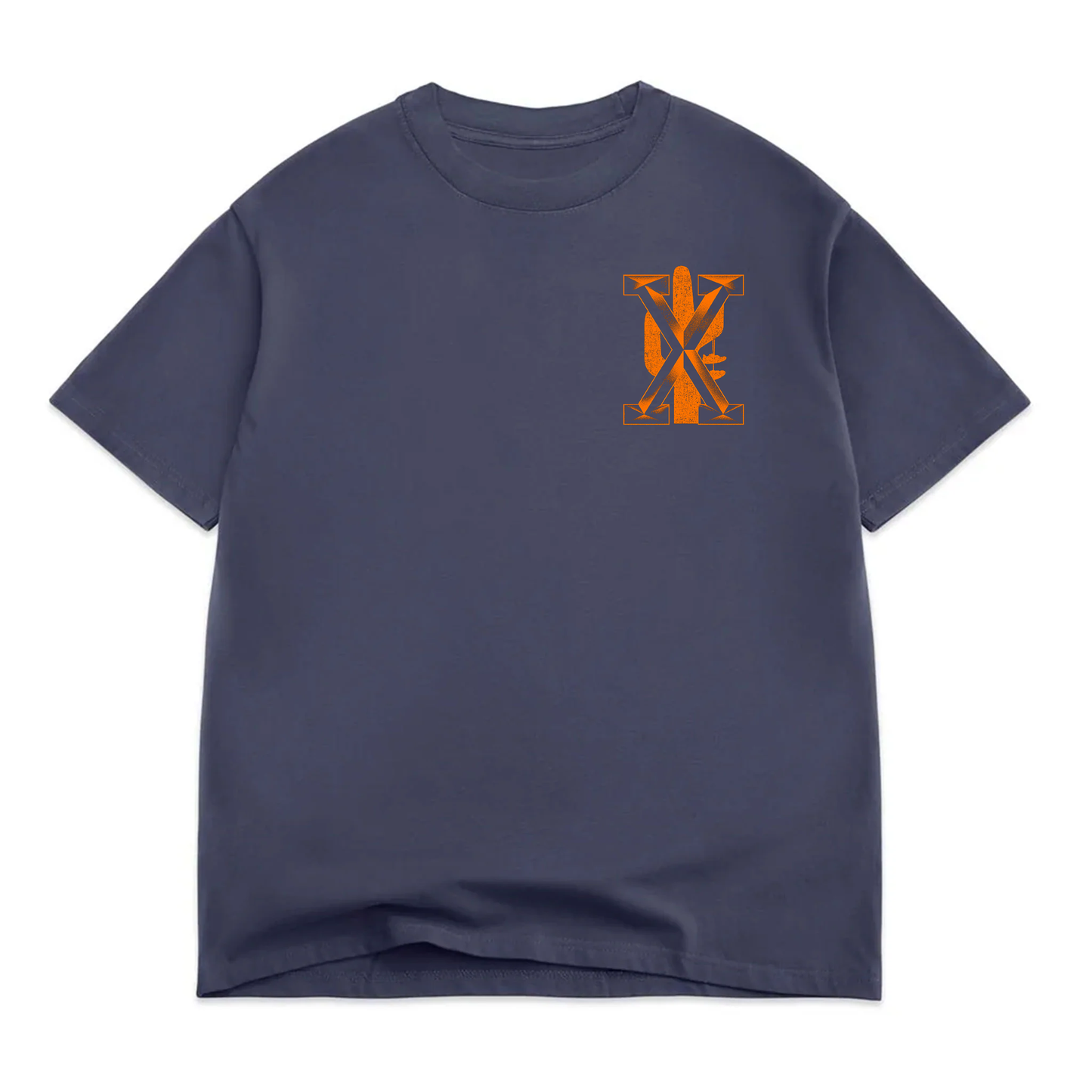 Manor "Big X The T-Shirt" Mens - Navy / Orange