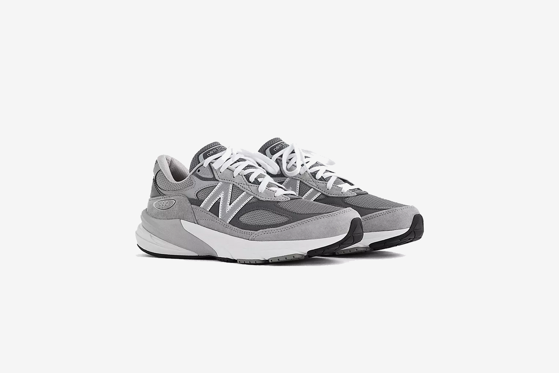 Grey Cheap Poligo Jordan Outlet New Balance logo patch lace up sneakers New Balance Made in USA 990v6 M