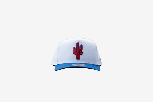 Manor x New Era "Hang Time" 9FIFTY A-Frame Snapback - White / Blue / Red