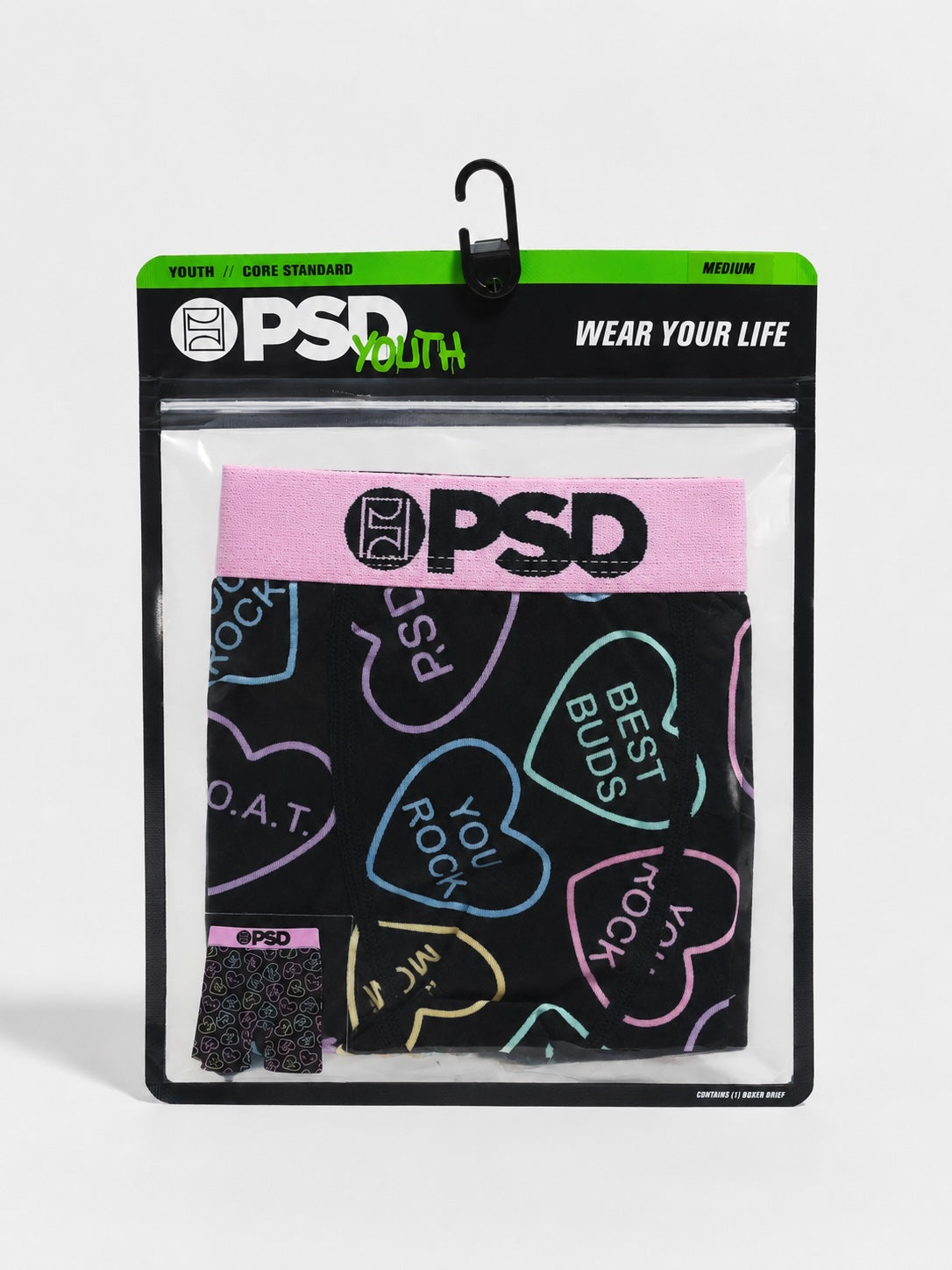 PSD Kids "Candy" Youth Boxer -  Black