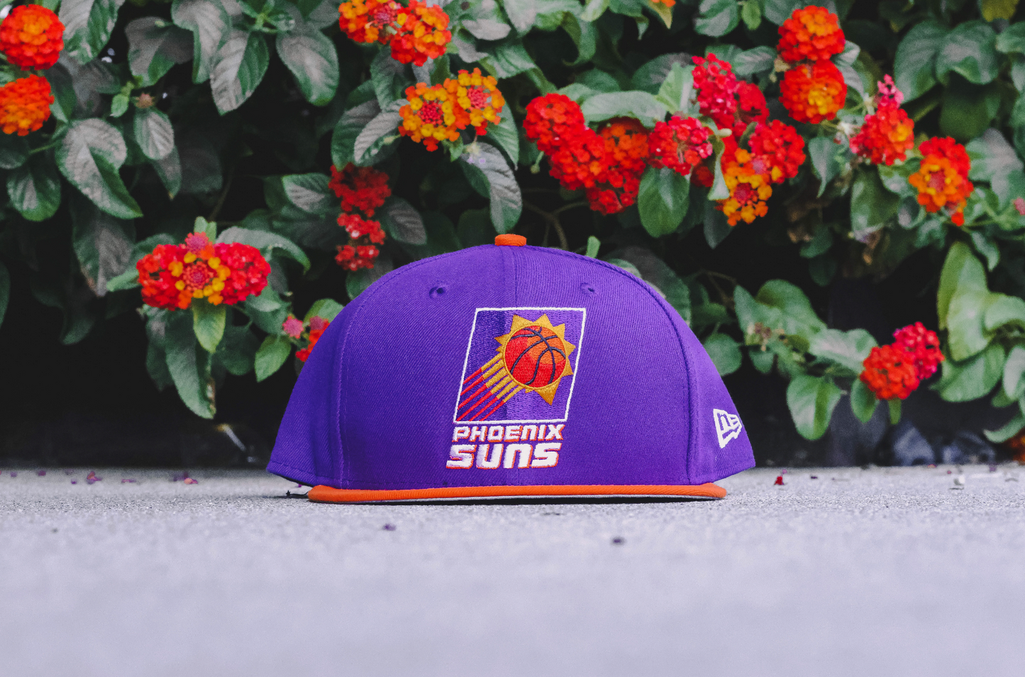 New Era "Phoenix Suns 9Fifty Snapback" Hat - Purple / Orange