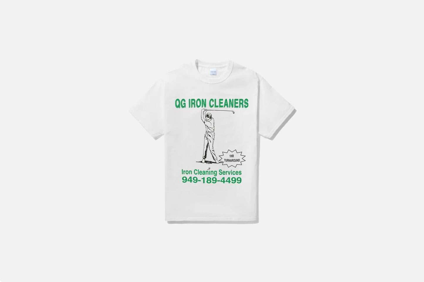 Quiet Golf "Iron Cleaners Tee" M - White / Green