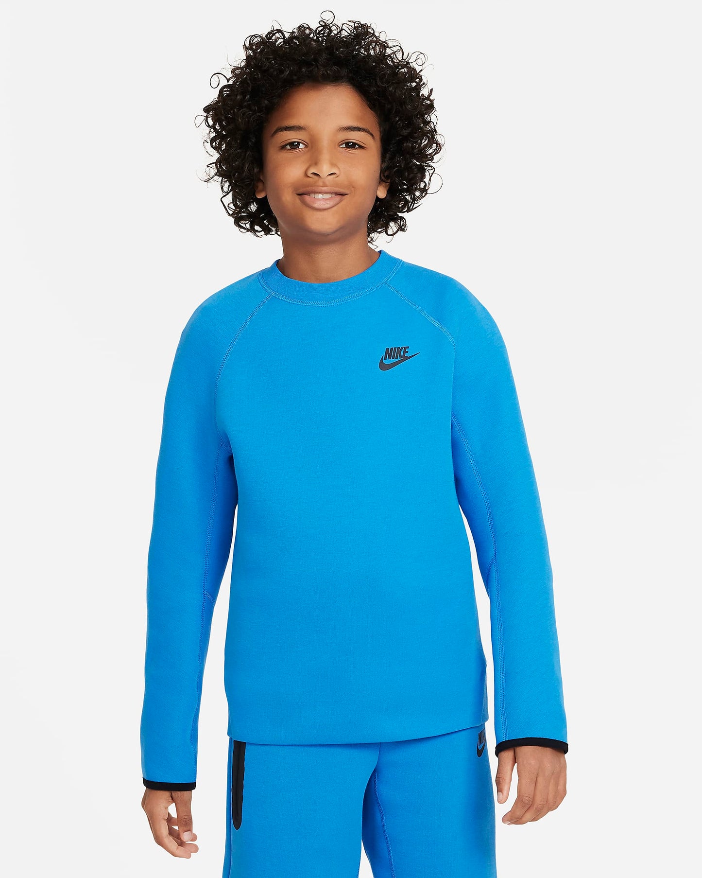 Nike "Nike Sportswear Tech Fleece Crew Big Kids" K - Light Photo Blue