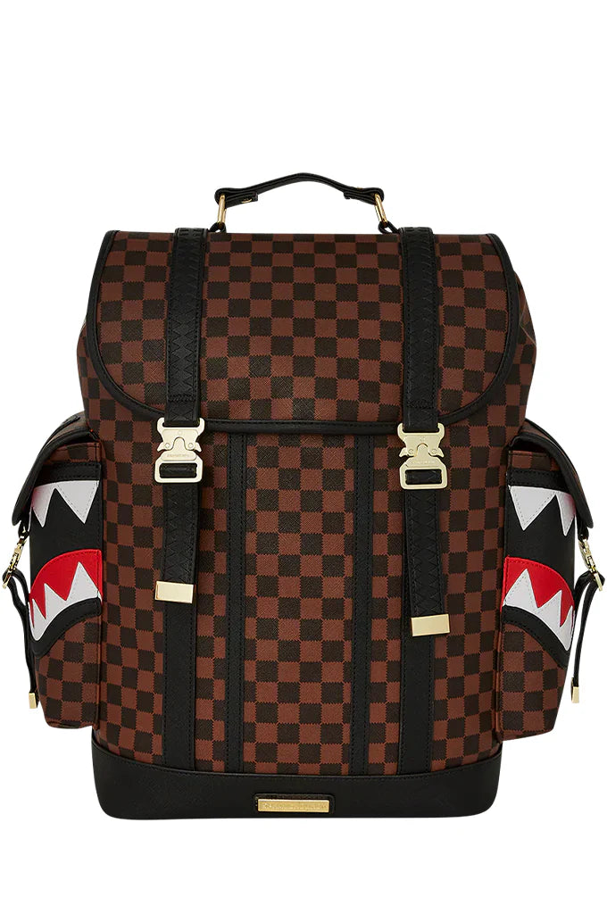 Sprayground "Sawtooth Sharks In Paris Monte Carlo Backpack" - Brown / Black