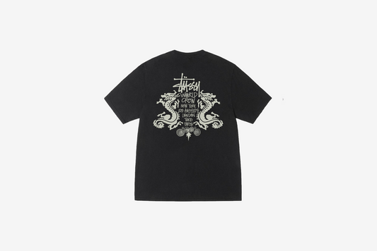 Stussy "Double Dragon Pig. Dyed Tee" M - Black