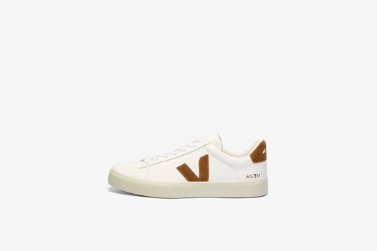 Veja "Campo Leather" M - White / Cognac