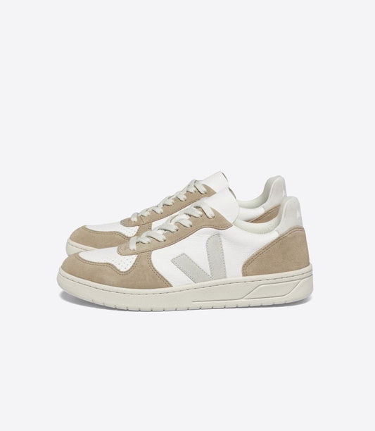 Veja "V-10 Chromefree Leather" W - Extra White / Natural / Sahara