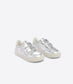 Veja "Small V-12 Chromefree Leather" K - Silver / Lassi