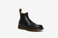 Dr. Martens "2976 Yellow Stitch Smooth Leather Chelsea Boot" M - Black