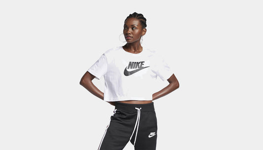Nike "Nike Sportswear Essential" Crop Top W - White / Black