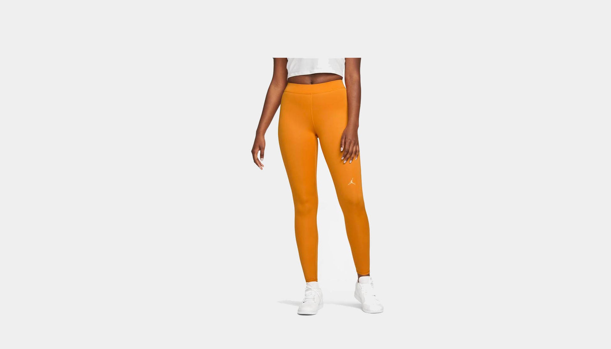 Orange Cotton Ankle-Length Leggings – Kaira