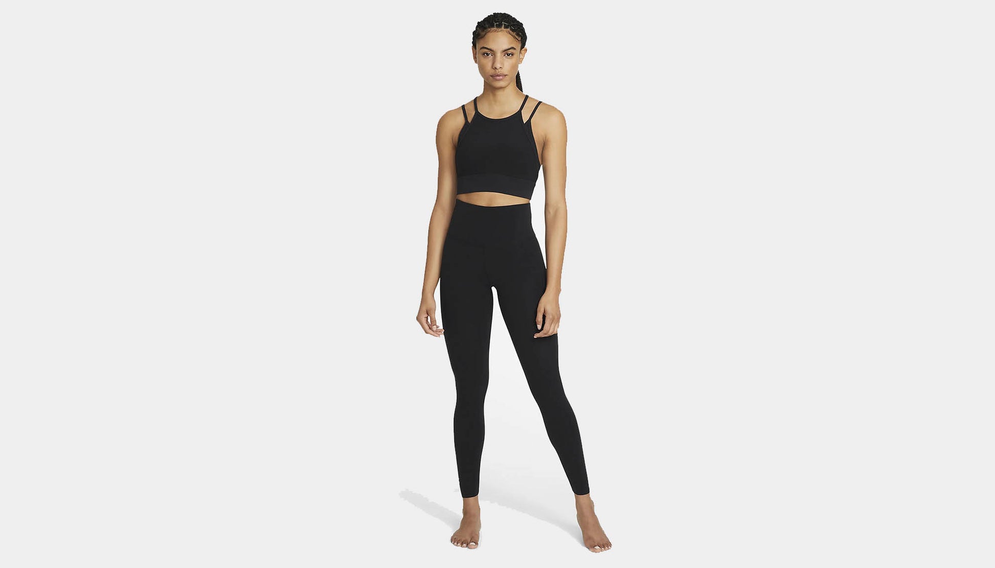 Nike womens CJ3801-010 7/8 Yoga Luxe Finalon Sports Tights