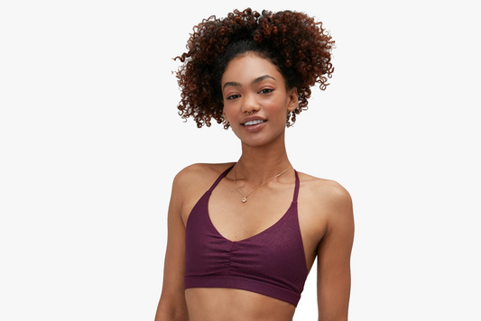 Spiritual Gangster "Studio Dream Tech Eco Jersey Sports Bra" W - Berry Wine Foil