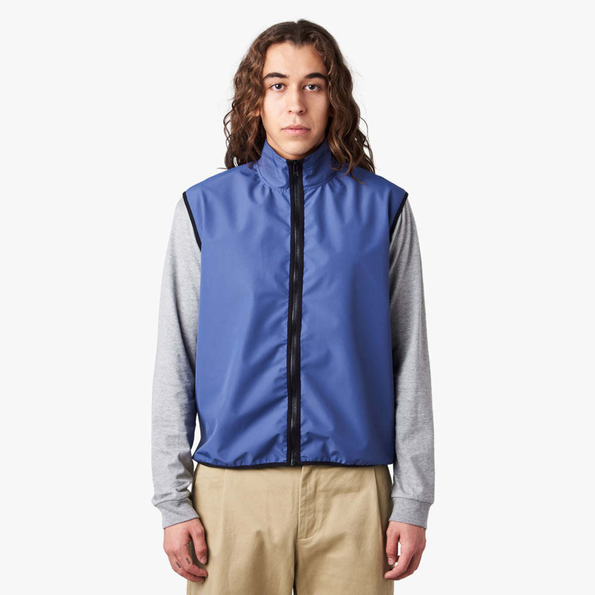 Whim Golf "Nylon Tricot Full Zip Vest" M - Blue (Robins Egg)