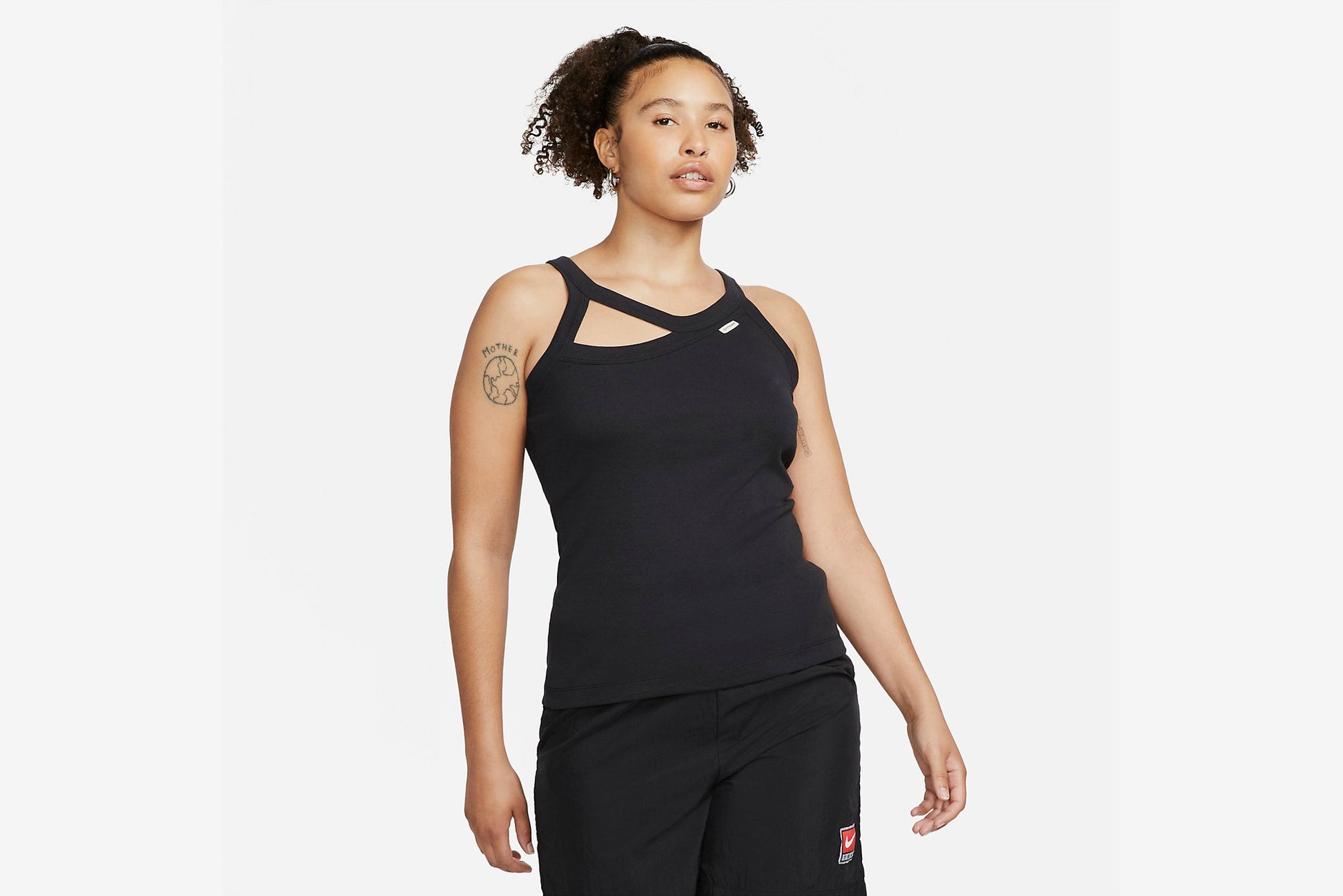 Women's Nike Sportswear Collection Cutout Tank Top in Black, Size: Small | DV8315-010