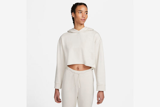 Nike "Yoga Luxe Cropped Fleece Hoodie" W - Light Orewood Brown/Grey Fog