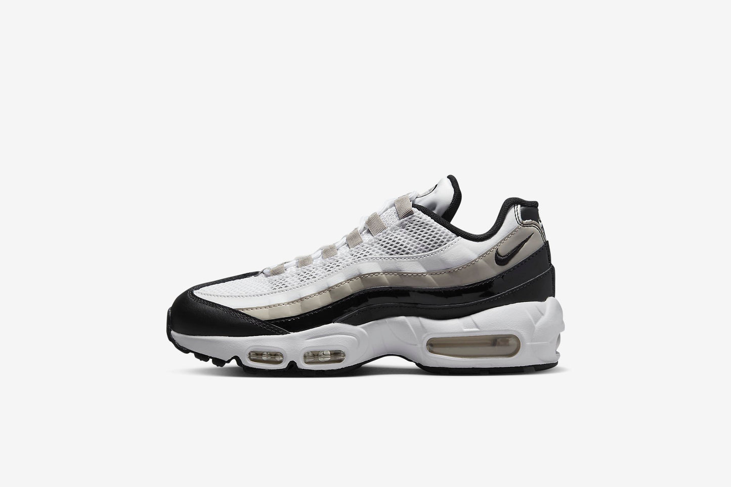 Nike "Air Max 95" W White / Black Lt-Iron Ore – Manor.