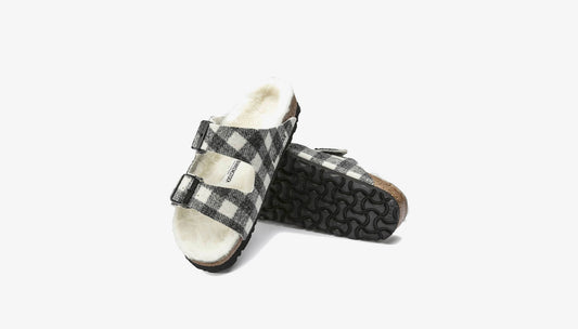 Birkenstock "Arizona Rivet" W - Plaid White (Narrow Fit)