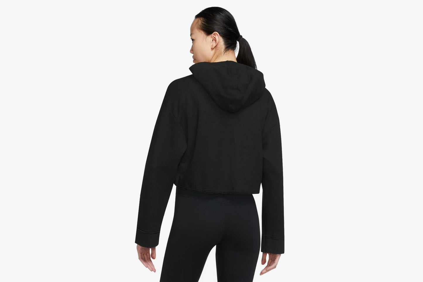 Nike "Yoga Luxe Cropped Fleece Hoodie" W - Black